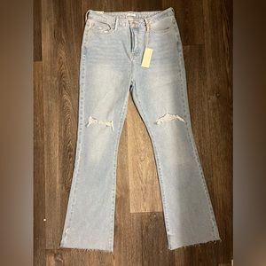 Light Wash Mid-Rise Bootcut Jeans